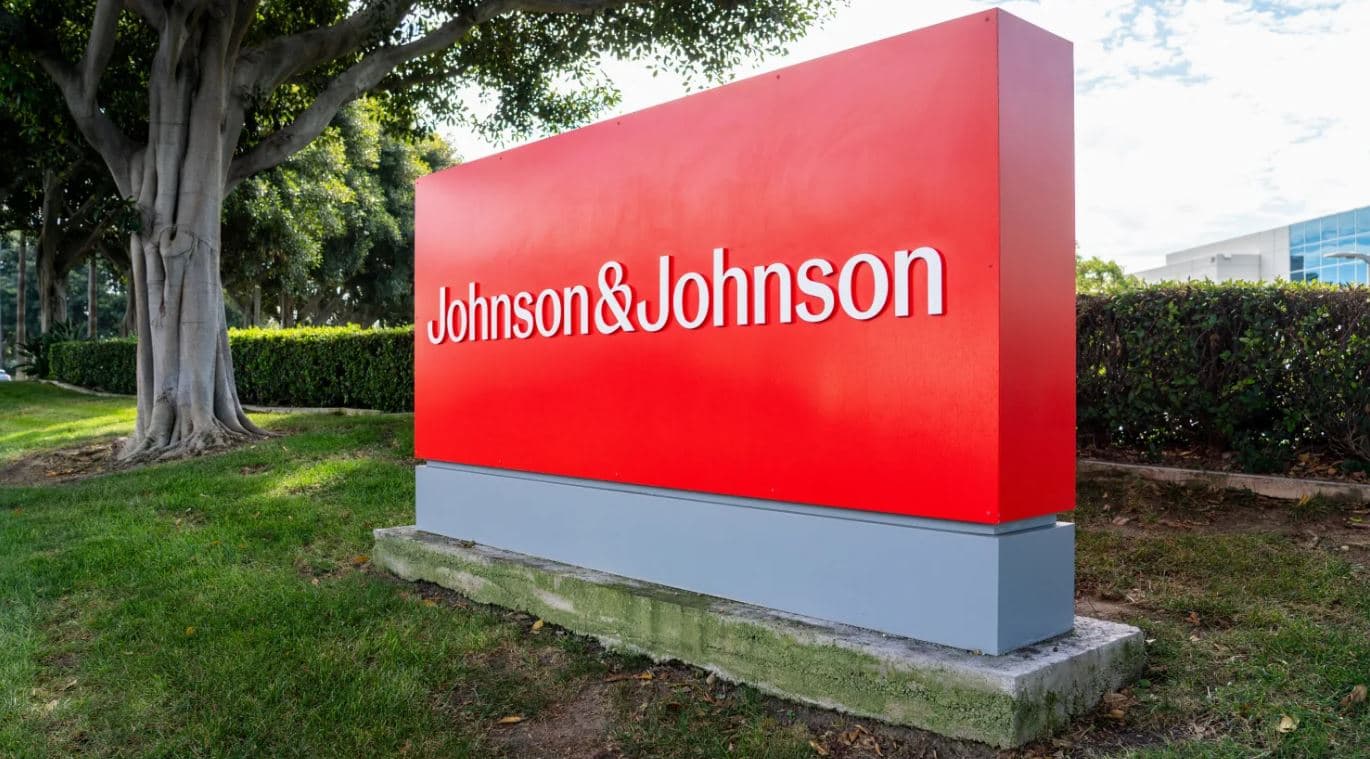 Johnson & Johnson office signage outside corporate campus building